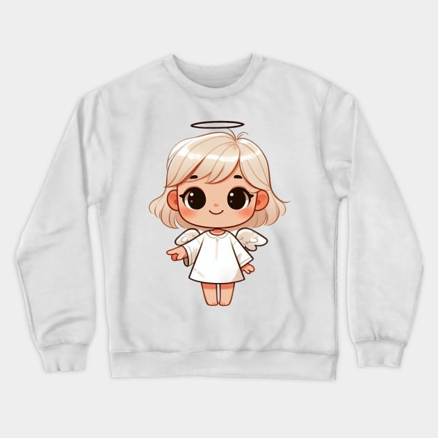 Cute Little Angel Crewneck Sweatshirt by Dmytro